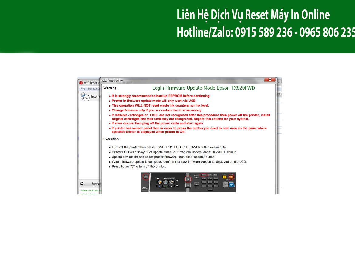 Key Firmware May In Epson TX820FWD Step 3